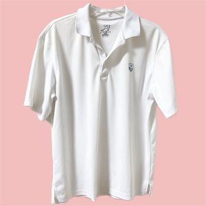 Ahead White Golf Shirt Men's Size Medium